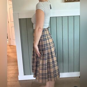 Vintage Plaid Tweed Skirt